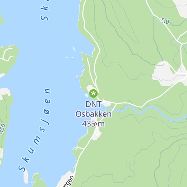 Map of DNT Osbakken