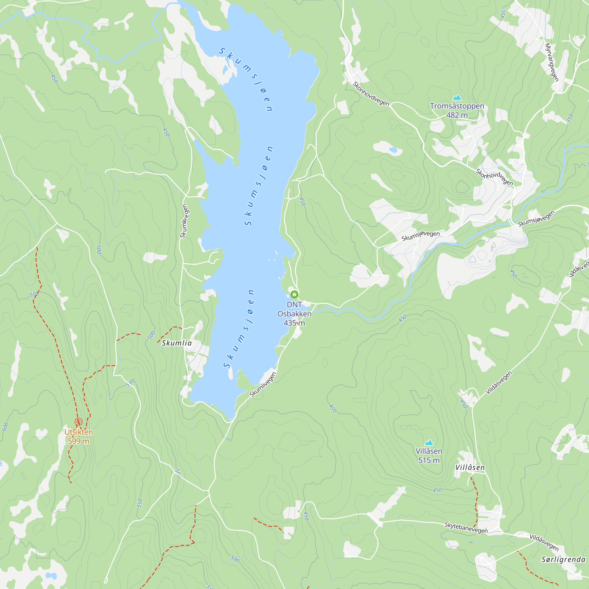 DNT Osbakken map