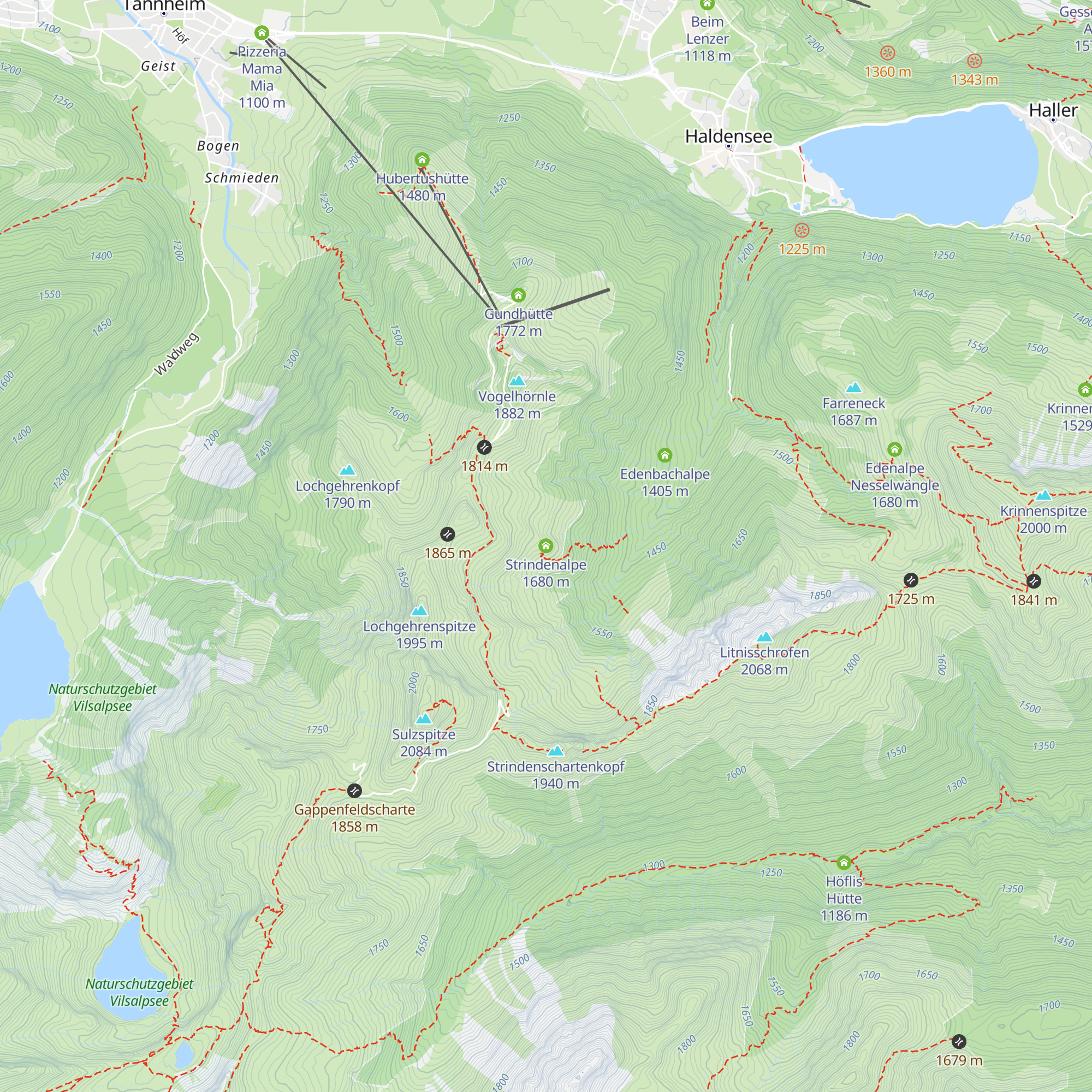 Strindenalpe map