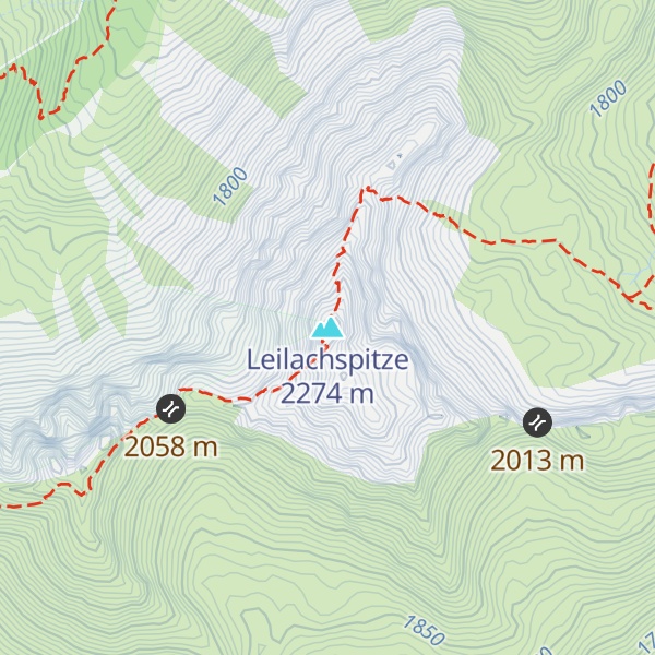 Map of Leilachspitze