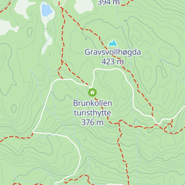 Map of Brunkollen turisthytte