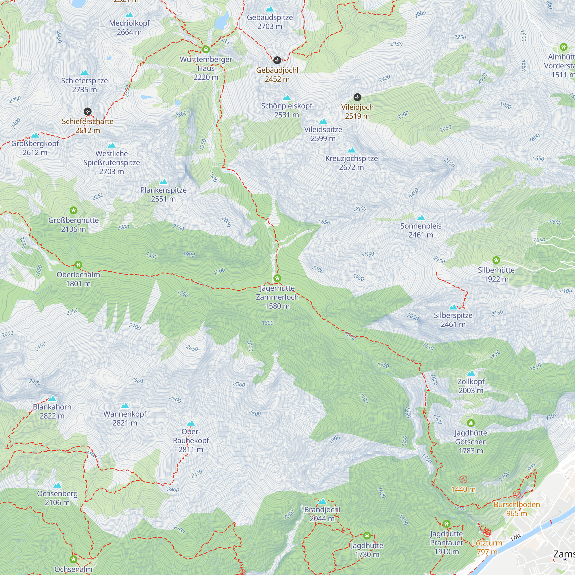 Untere Lochalm map