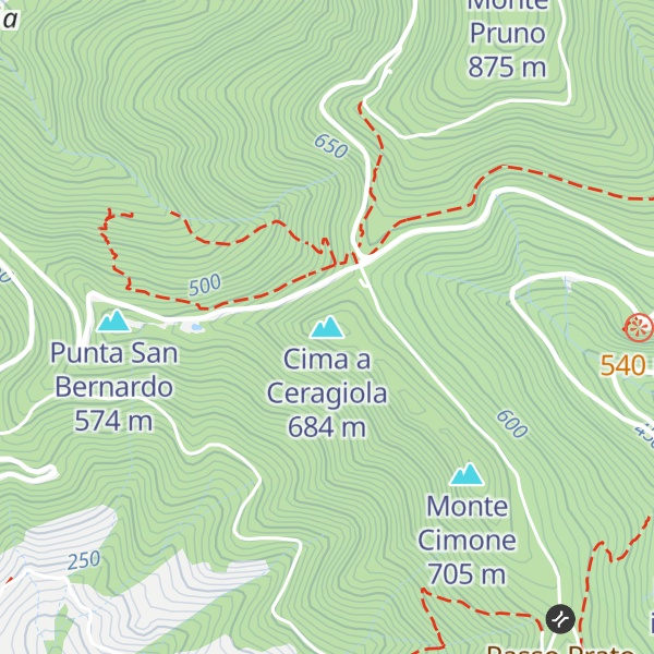 Map of Cima a Ceragiola
