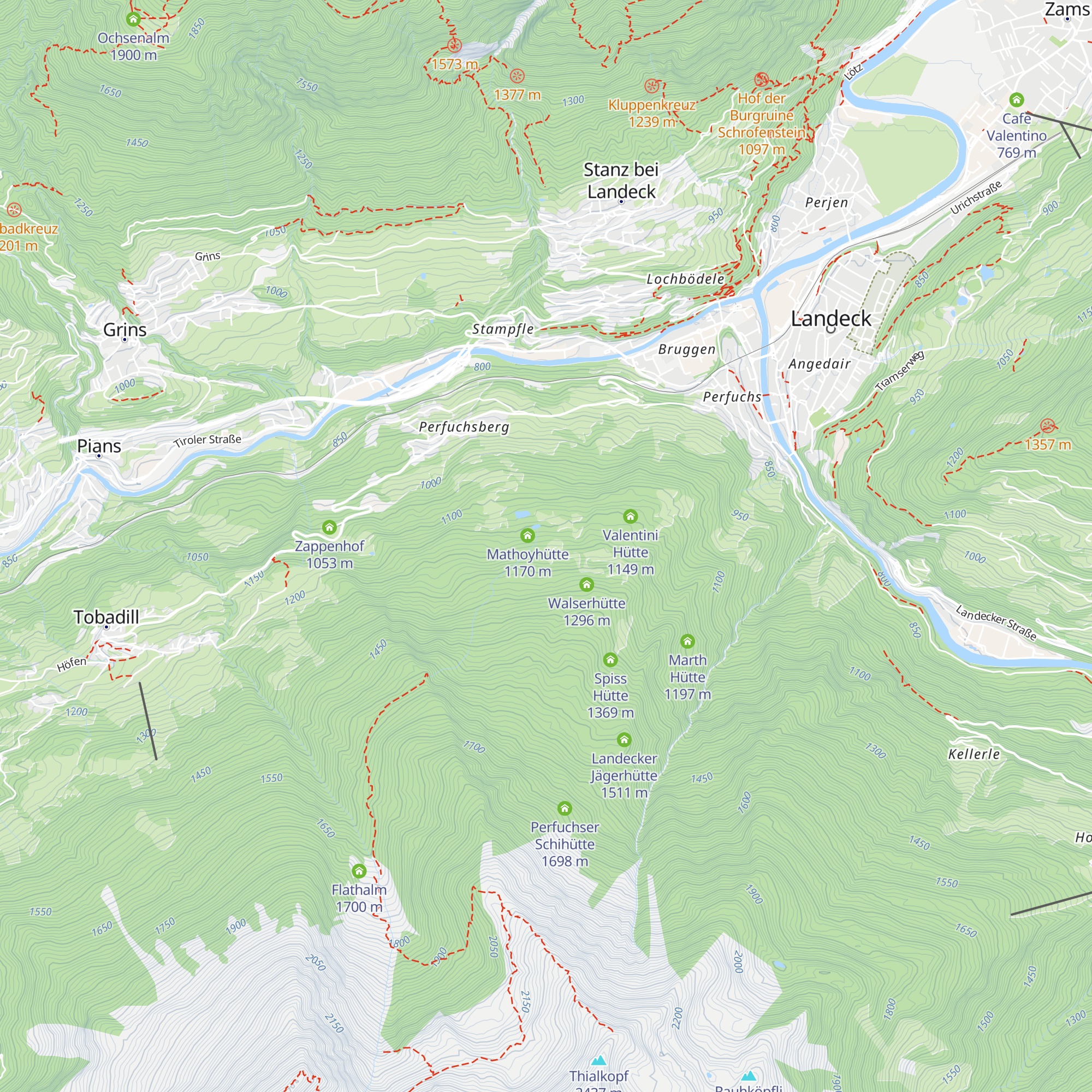 Sprengerhütte map