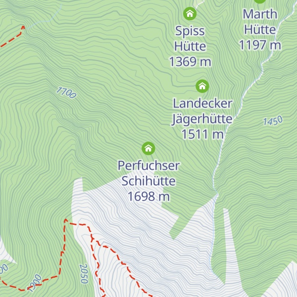 Map of Perfuchser Schihütte