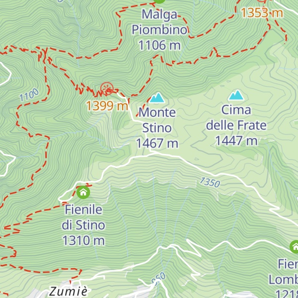 Map of Rifugio Monte Stino
