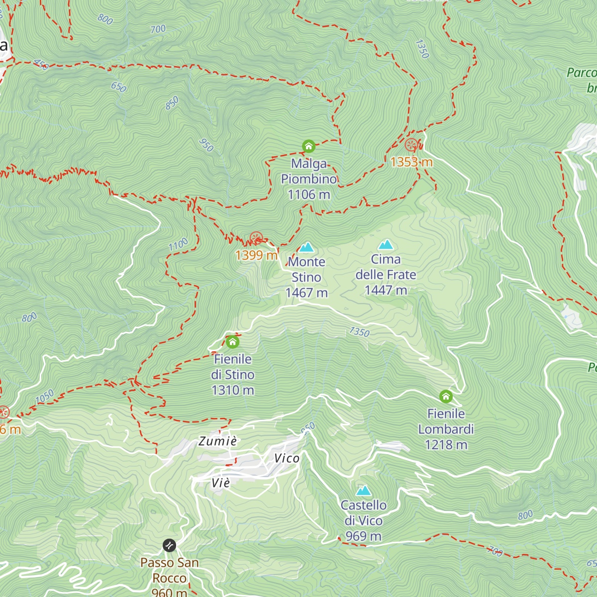Rifugio Monte Stino map