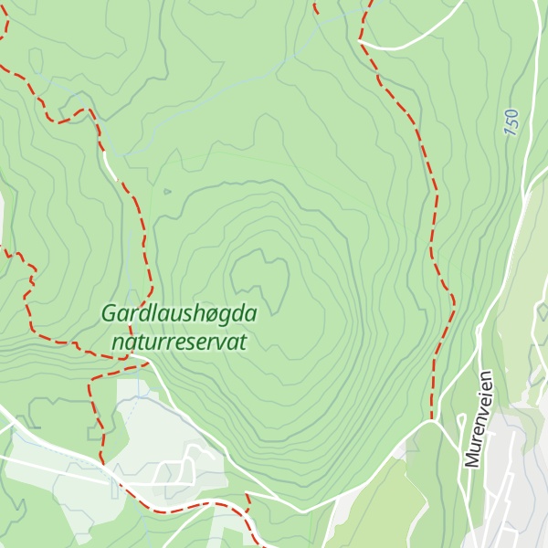 Map of Gardlaushøgda