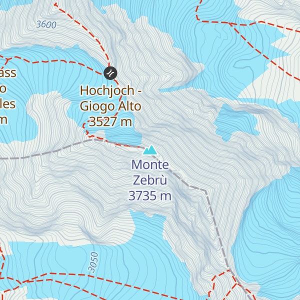 Map of Monte Zebrù