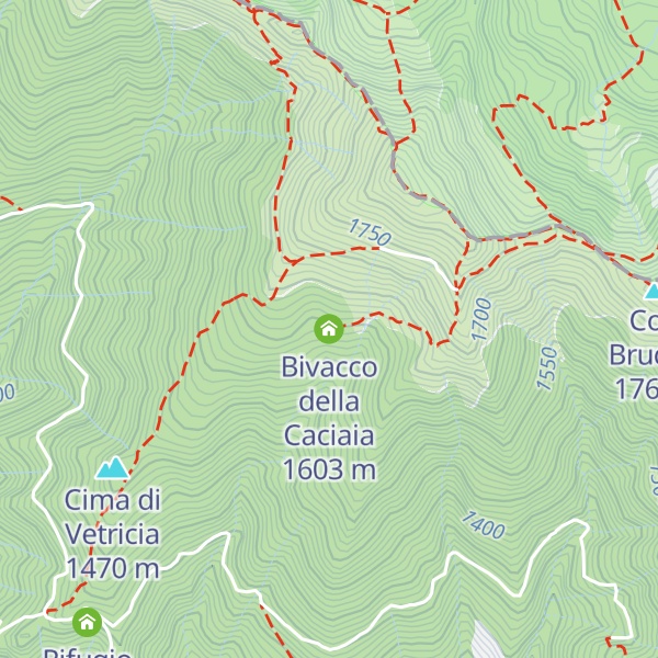 Map of Bivacco della Caciaia
