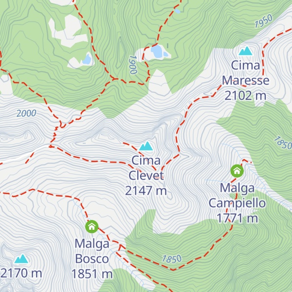 Map of Cima Clevet