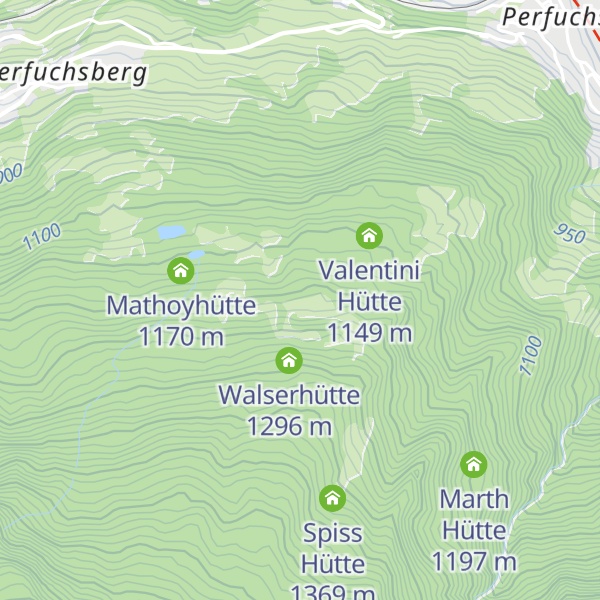 Map of Schwendingerhütte