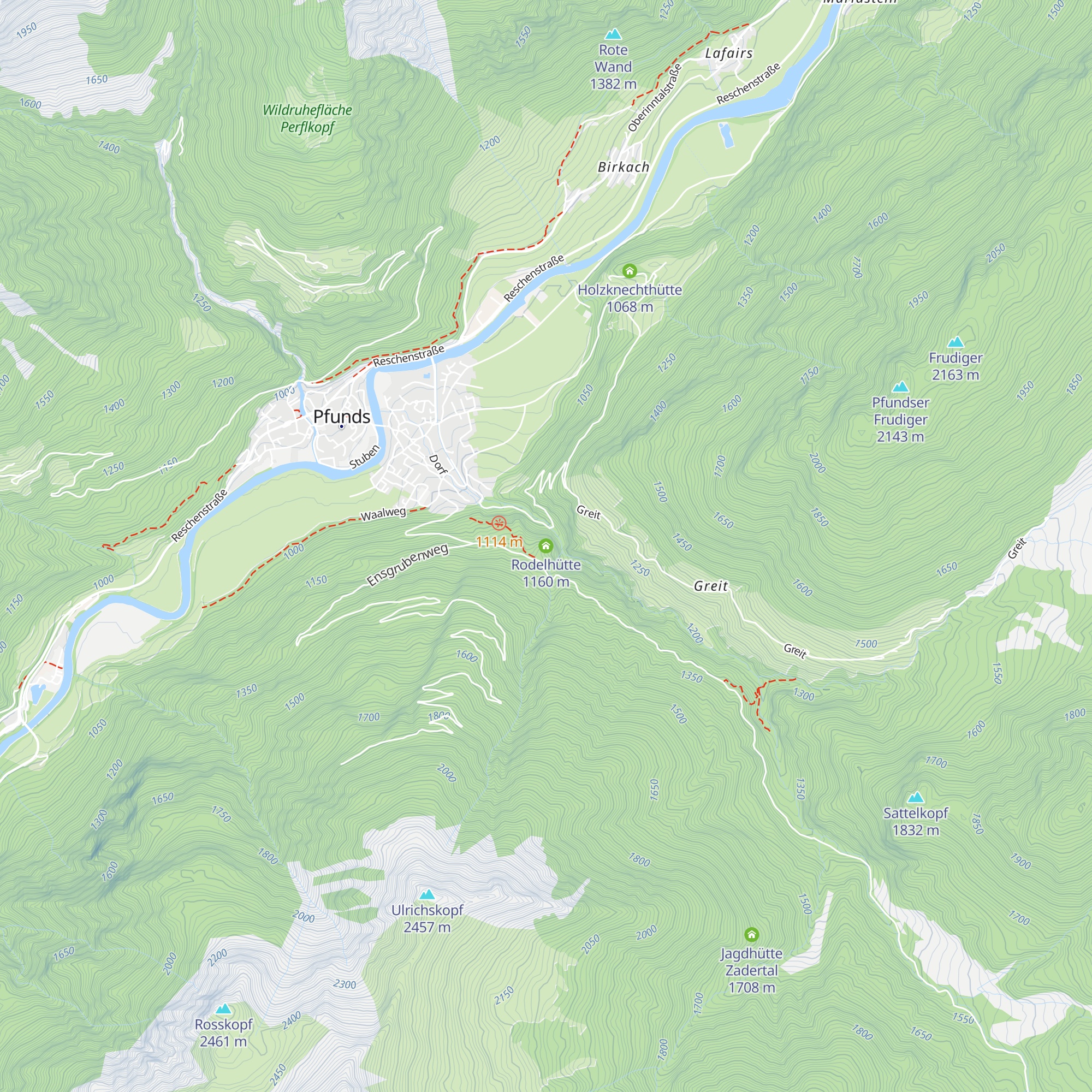 Rodelhütte map