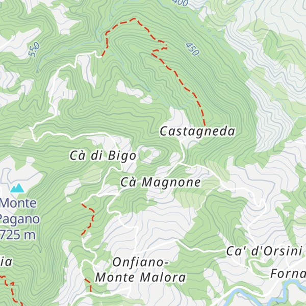 Map of Monte Castellaro