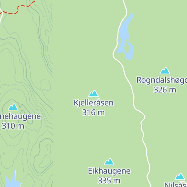 Map of Kjelleråsen