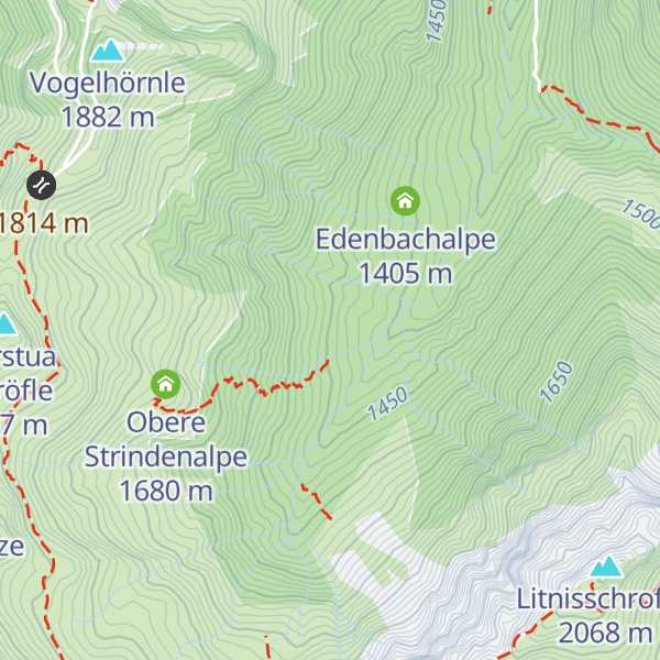 Map of Untere Strindenalpe