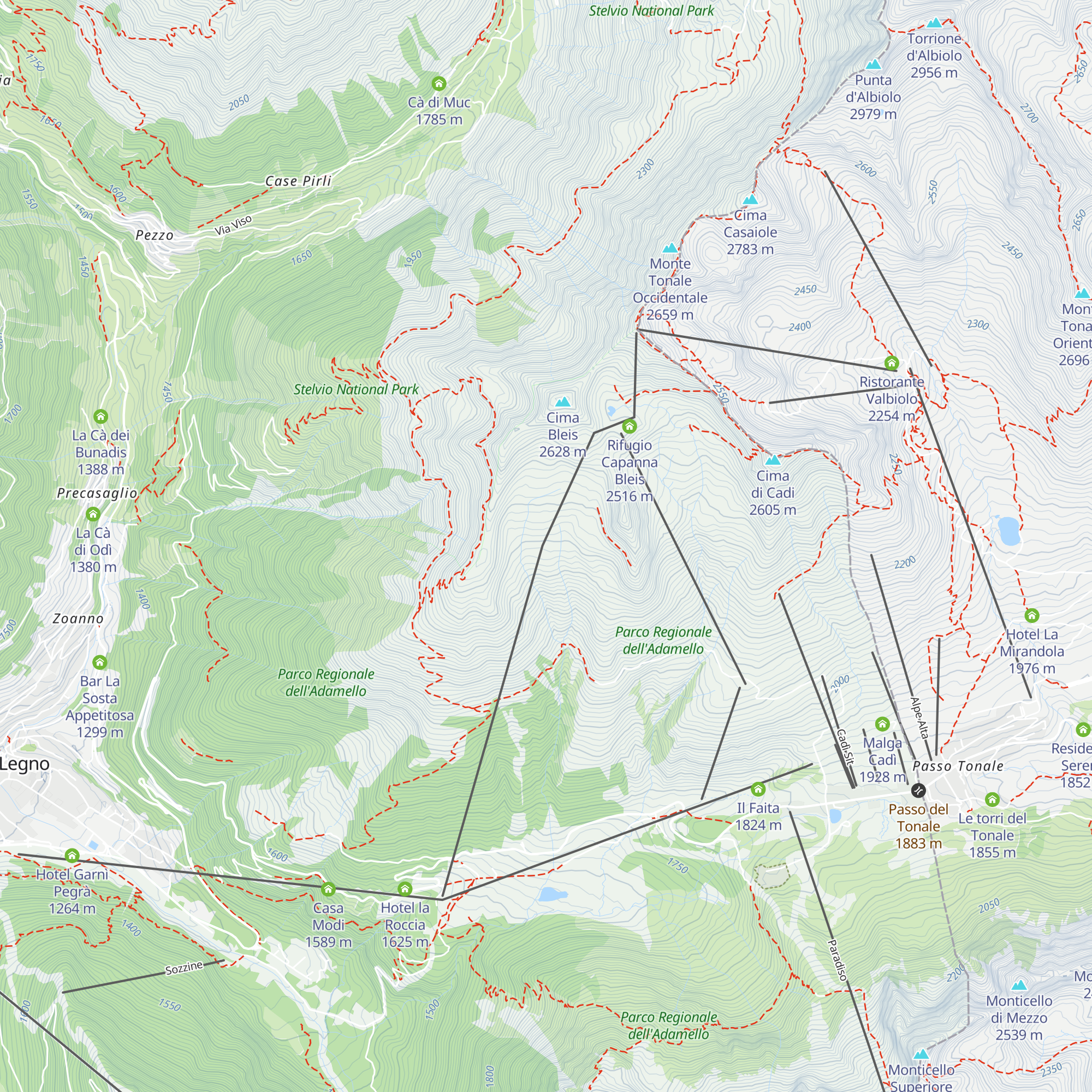 Malga Serodine di Fuori map