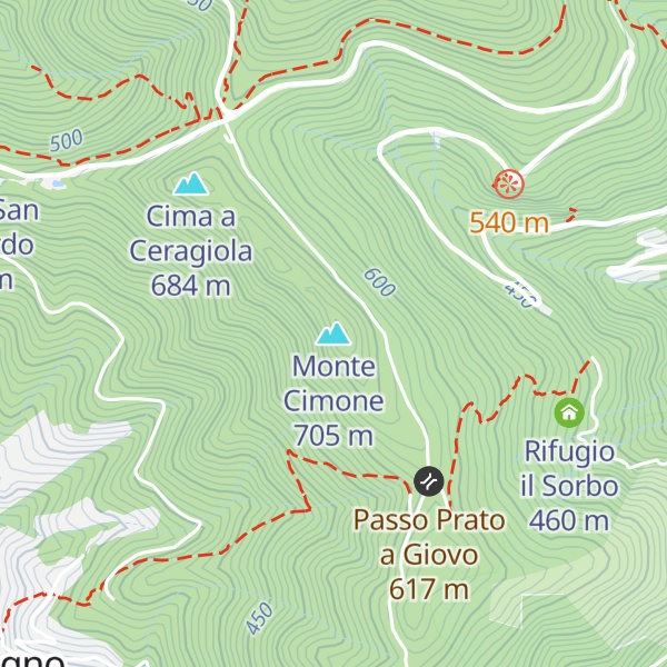 Map of Monte Cimone