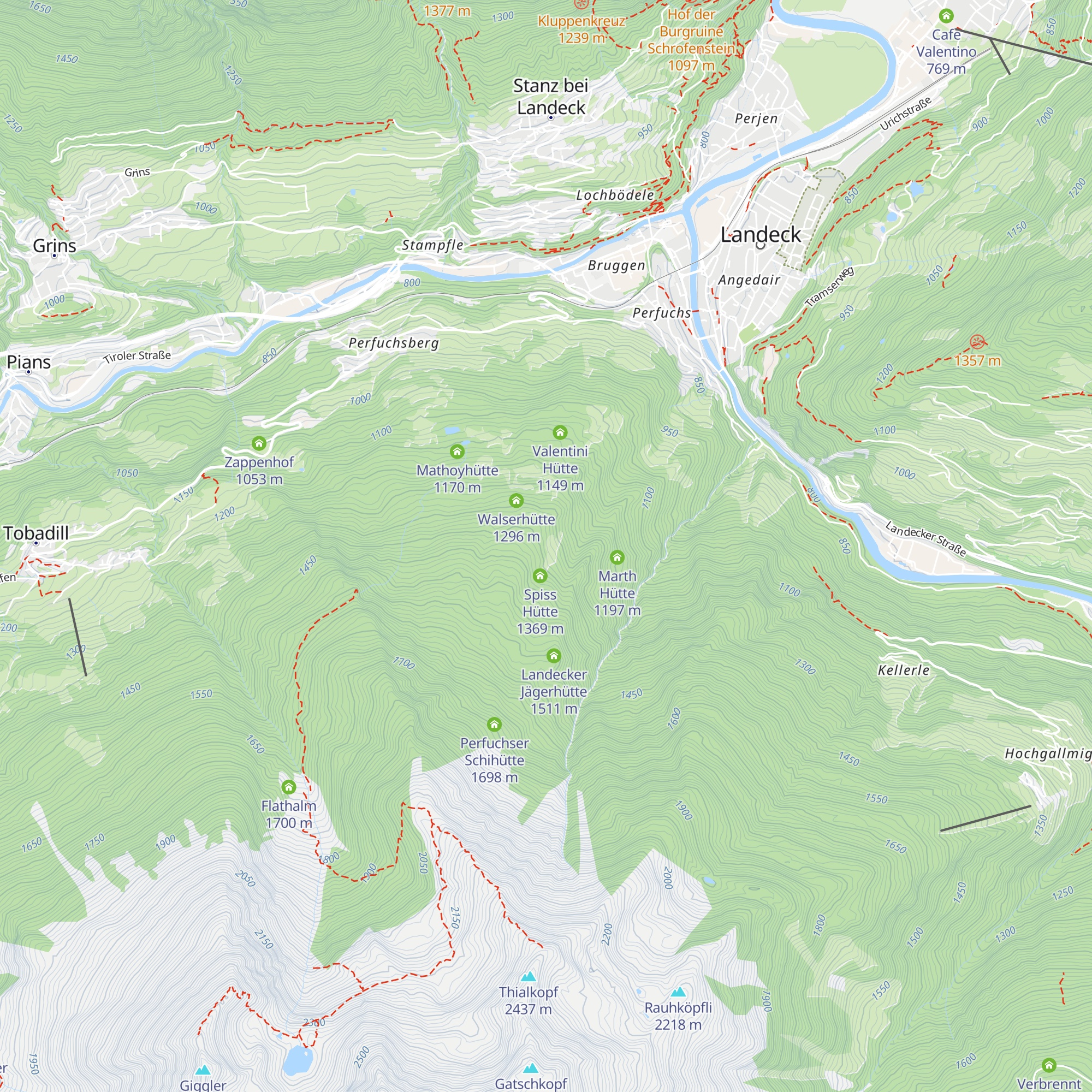 Sprengerhütte map