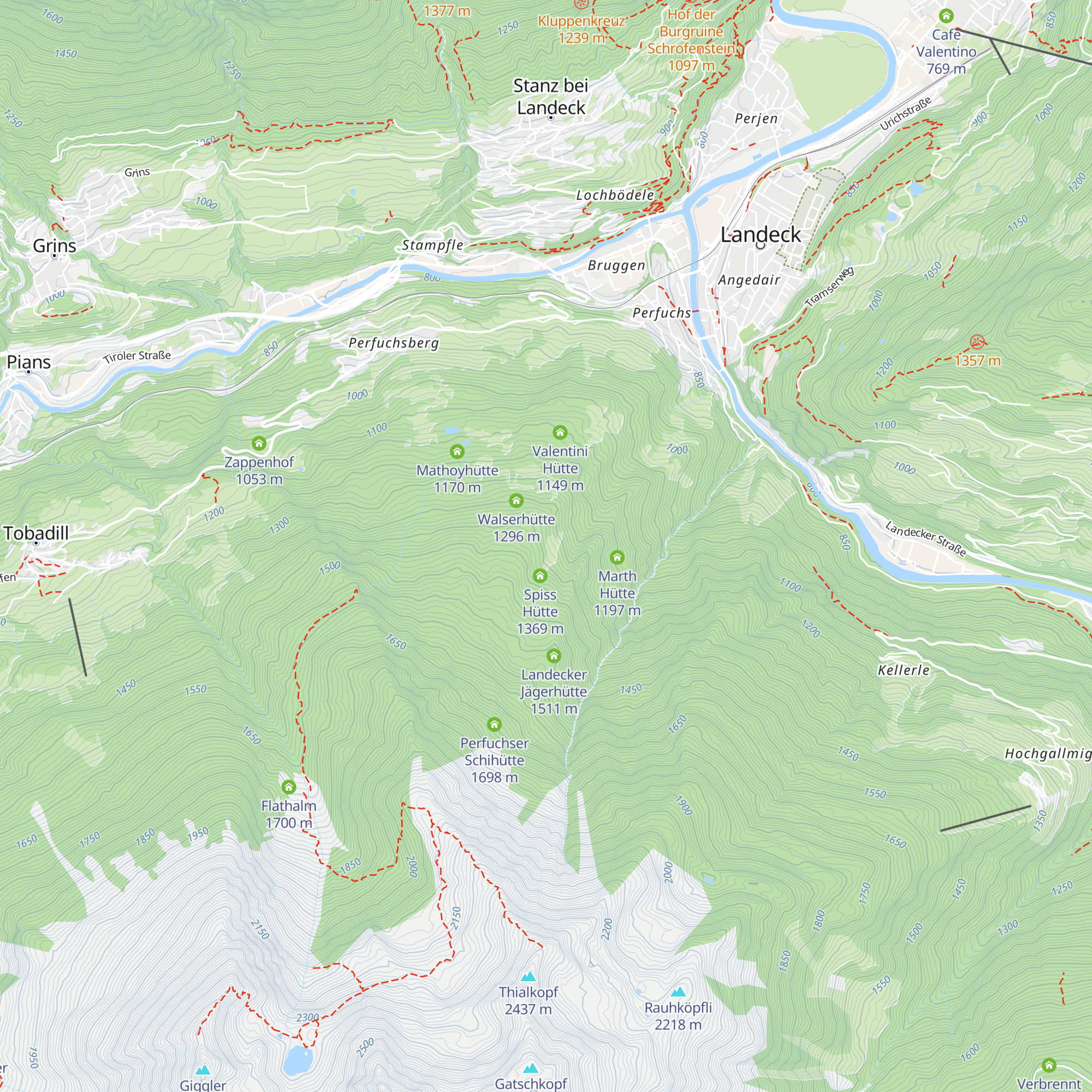 Sprengerhütte map