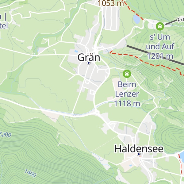 Map of Tourismusverband Grän-Haldensee