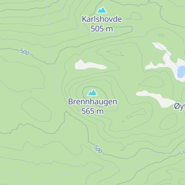 Map of Brennhaugen