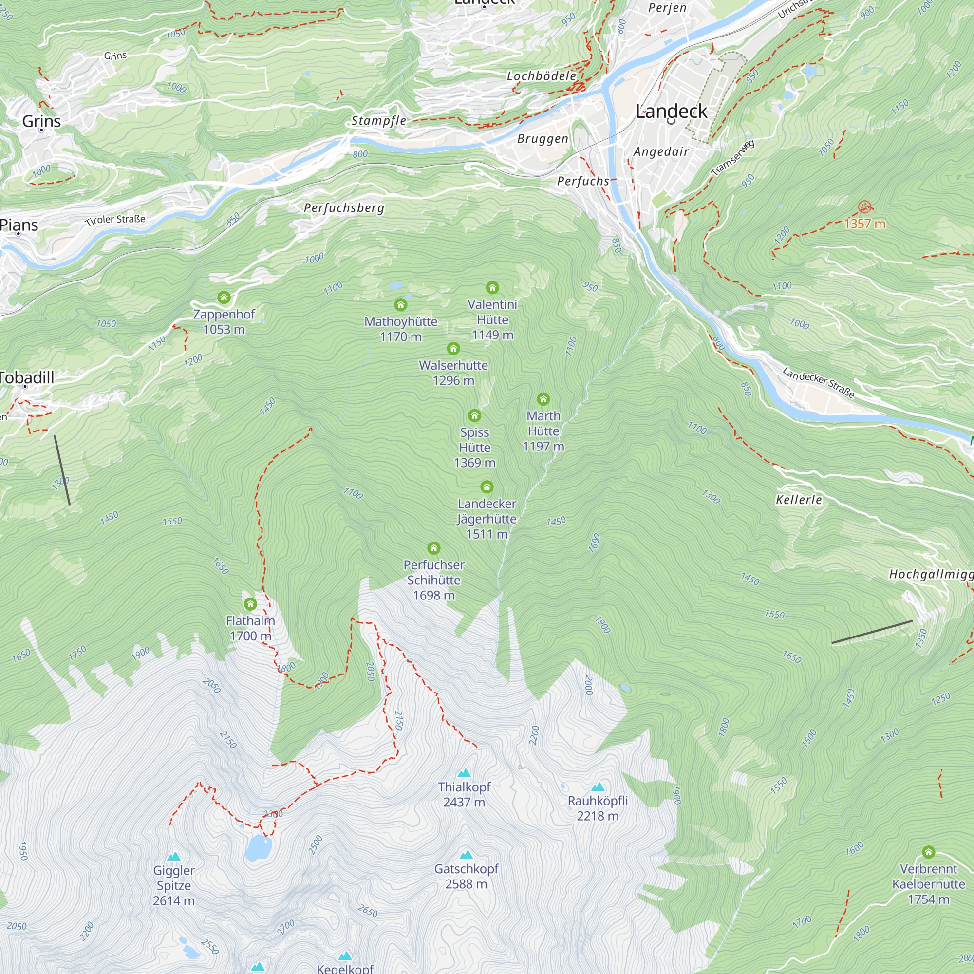 Landecker Jägerhütte map