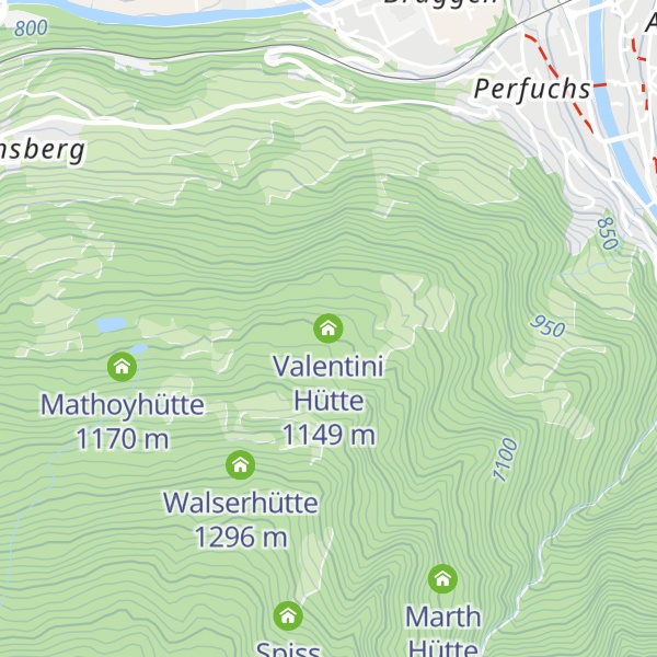 Map of Valentini Hütte