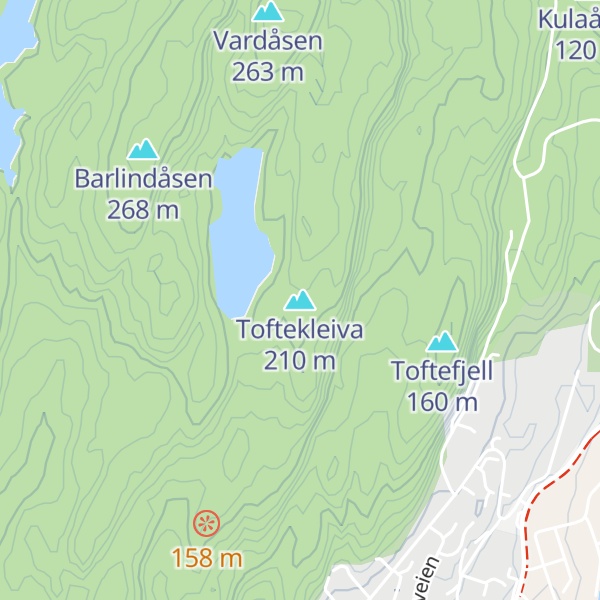 Map of Toftekleiva