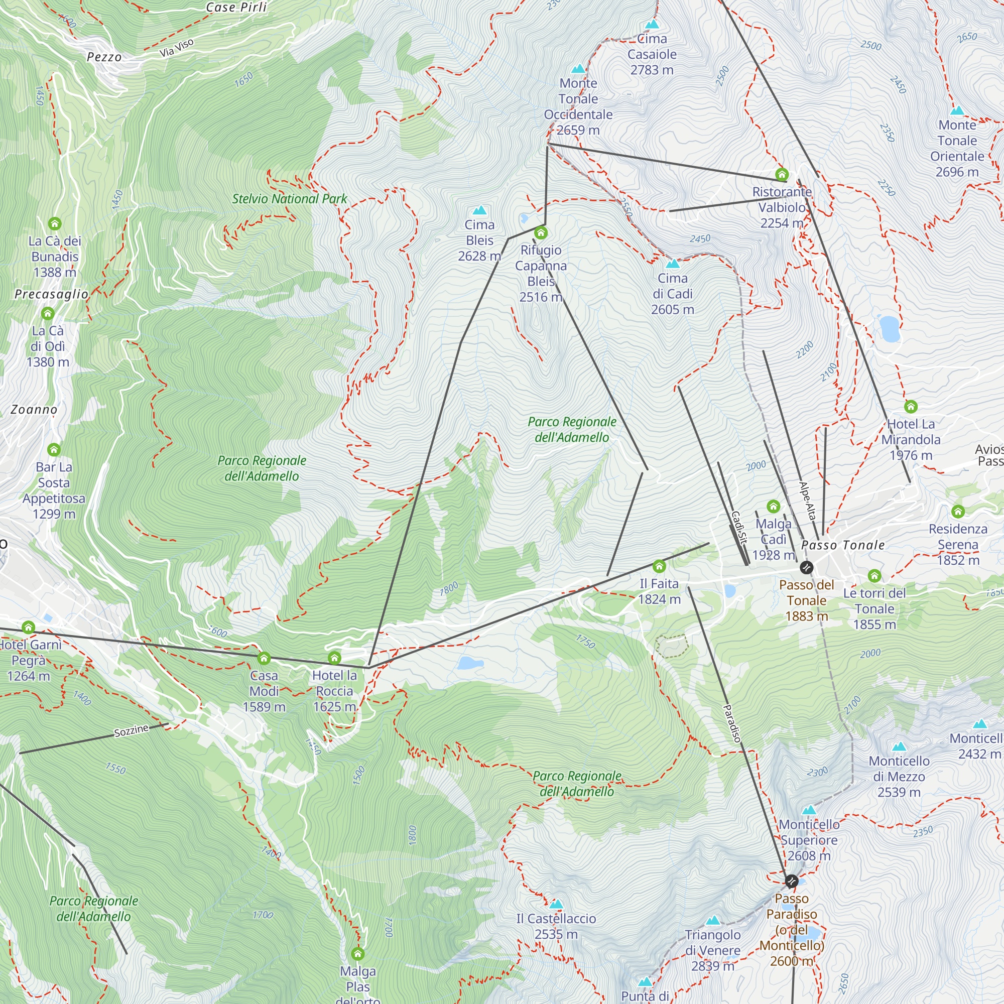 Malga Campello map