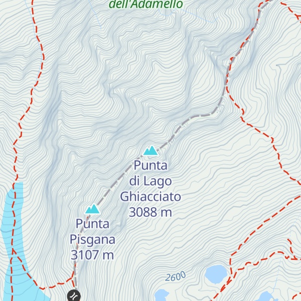 Map of Punta di Lago Ghiacciato