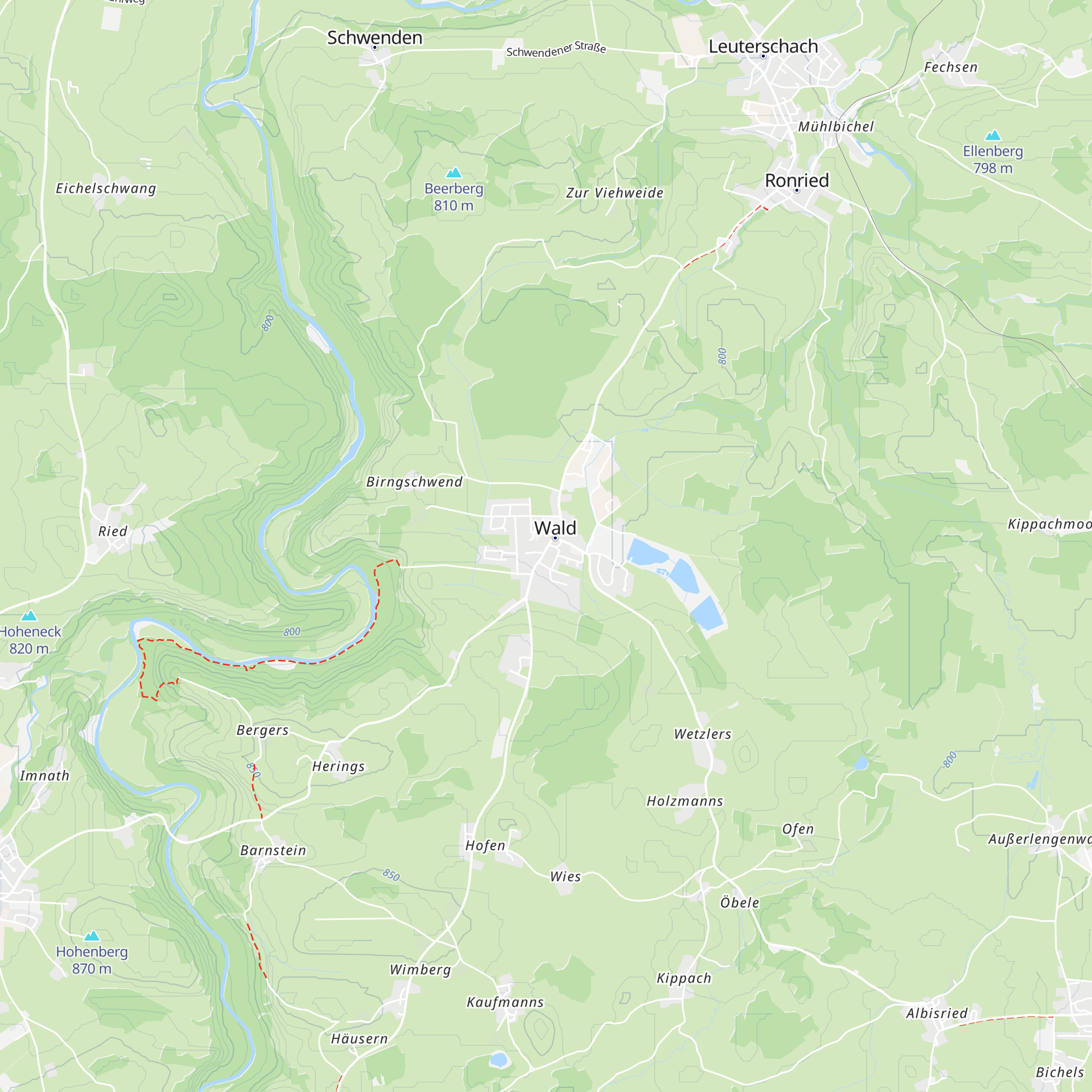 Gästeinformation Wald map