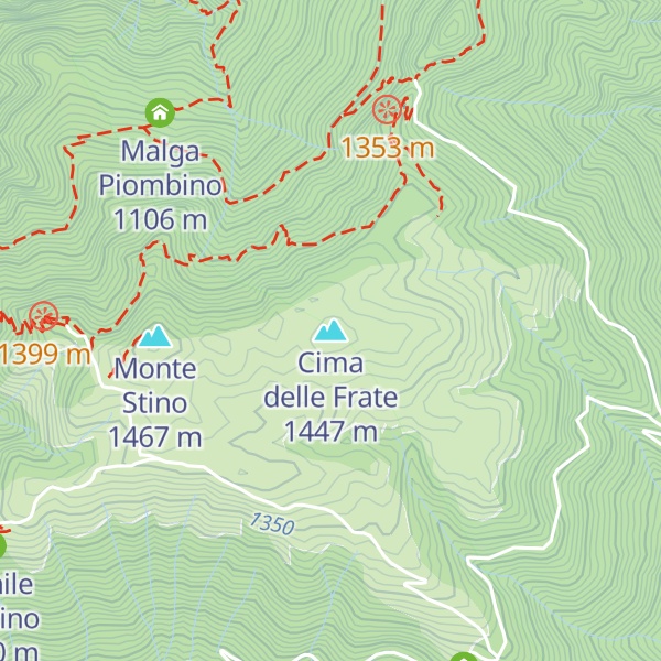 Map of Cima delle Frate