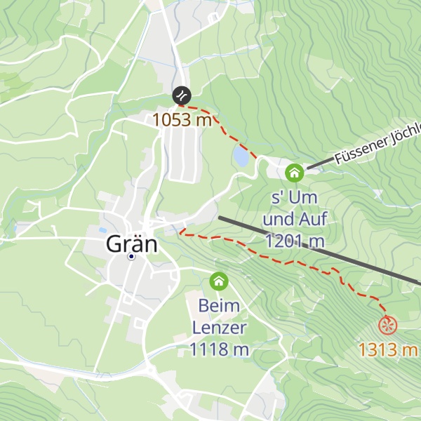 Map of Sonnenhof's Wirtshaus