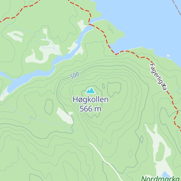 Map of Høgkollen
