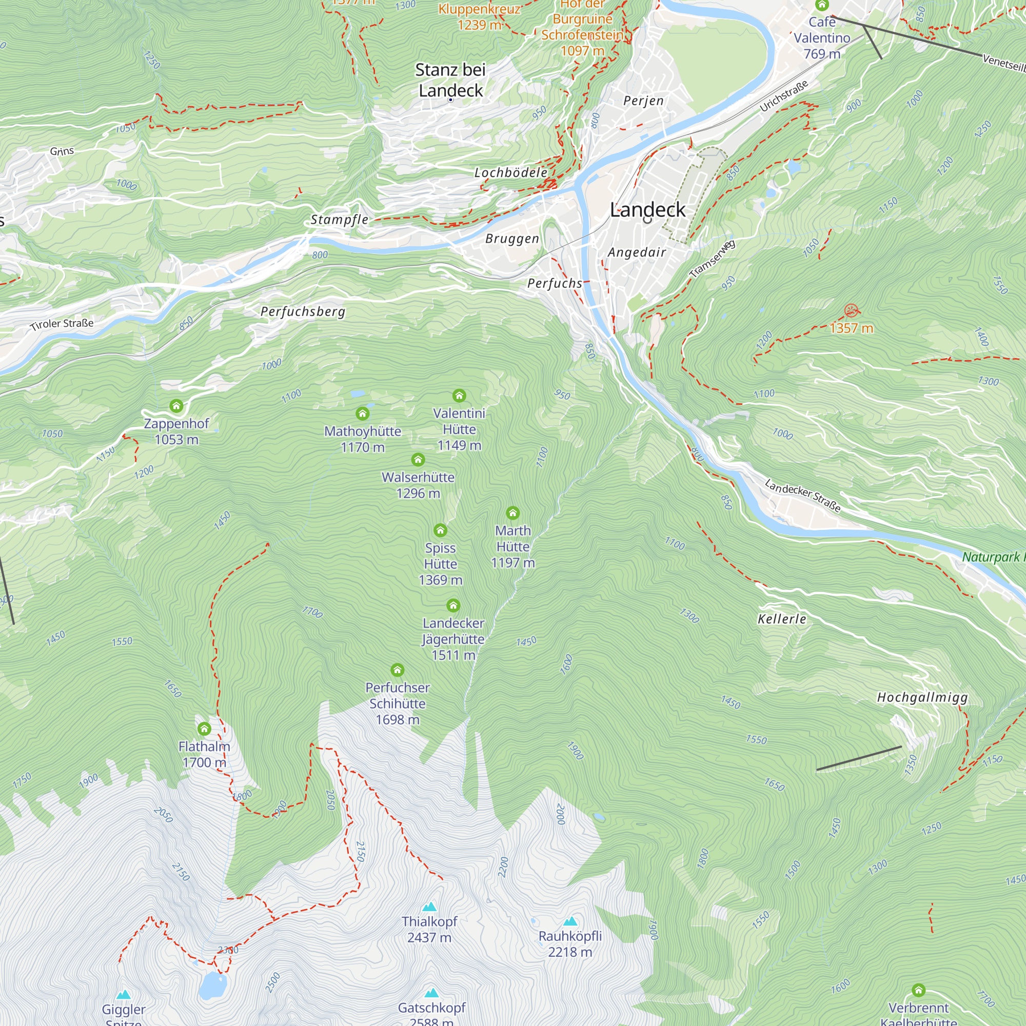 Marth Hütte map