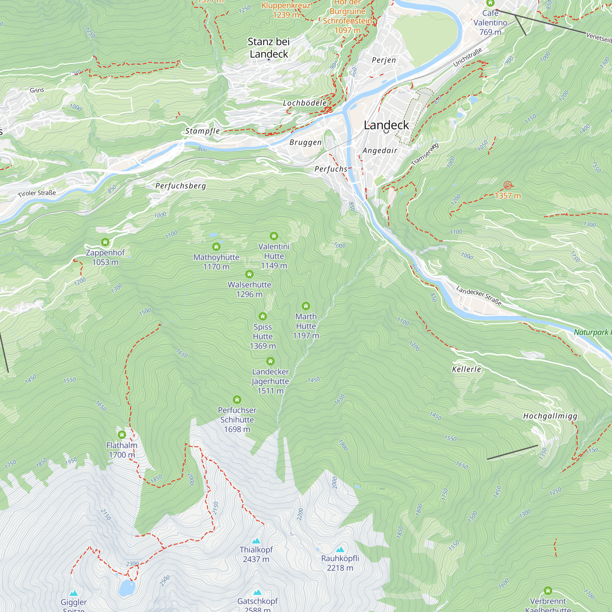 Marth Hütte map