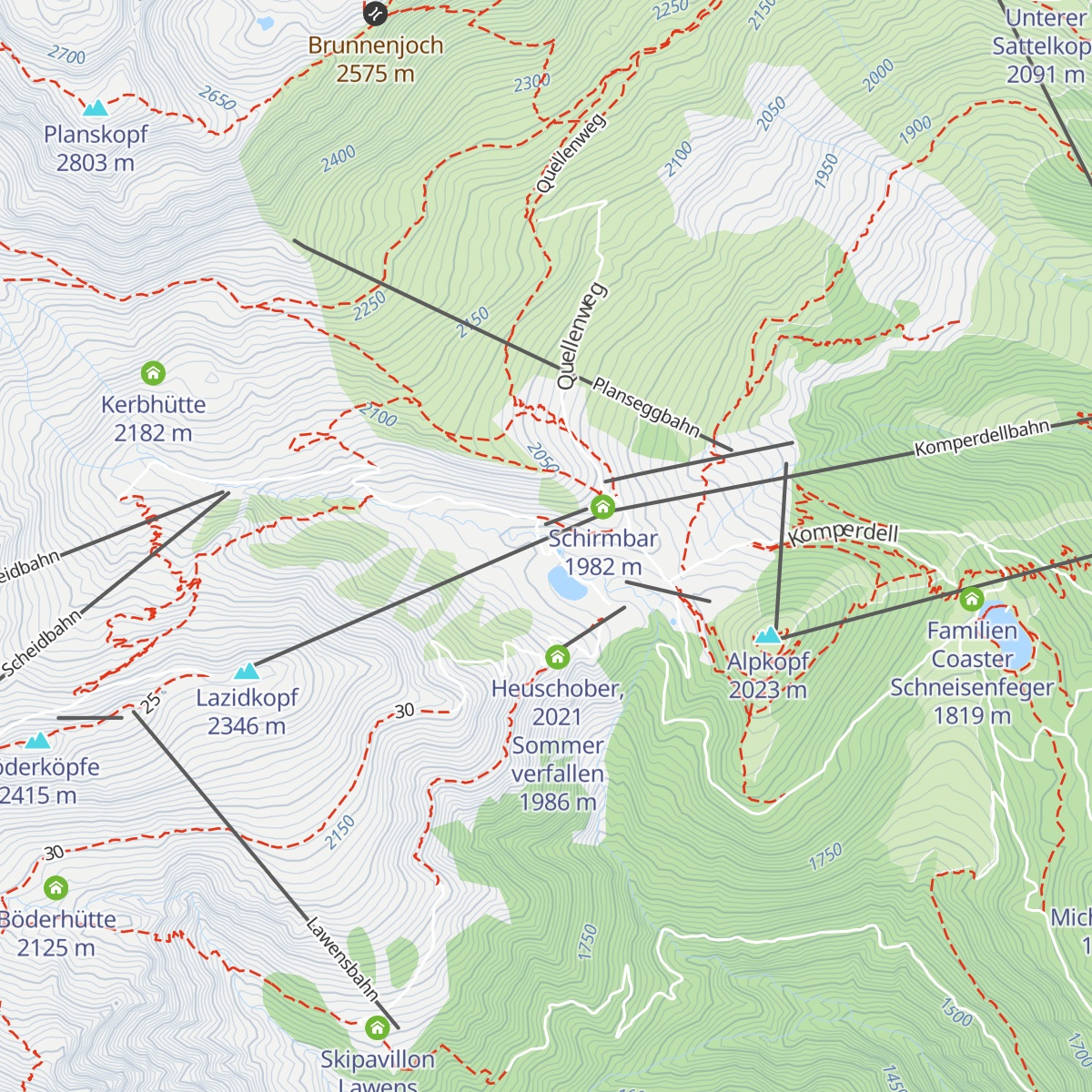 Schalber Alm map