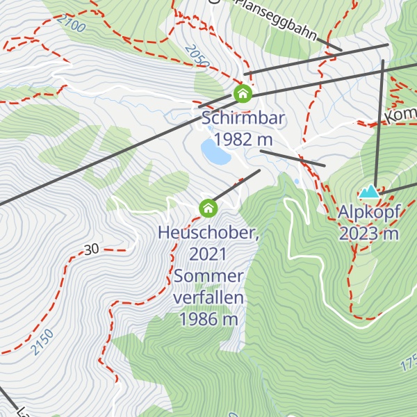 Map of Heuschober, 2021 Sommer verfallen