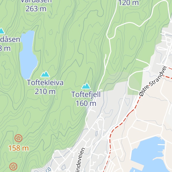 Map of Toftefjell
