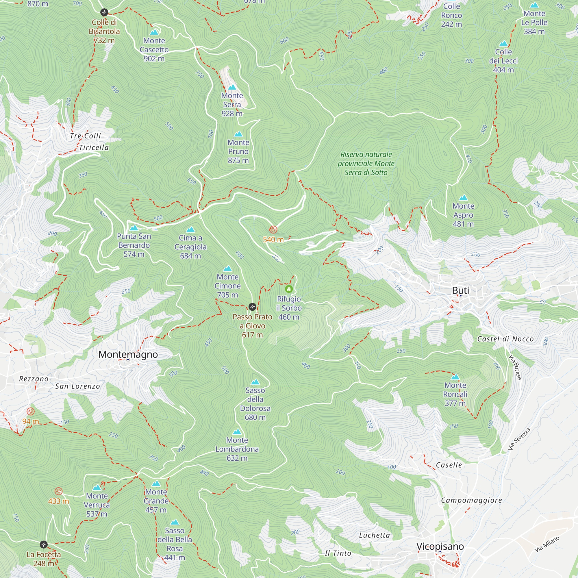 Rifugio il Sorbo map