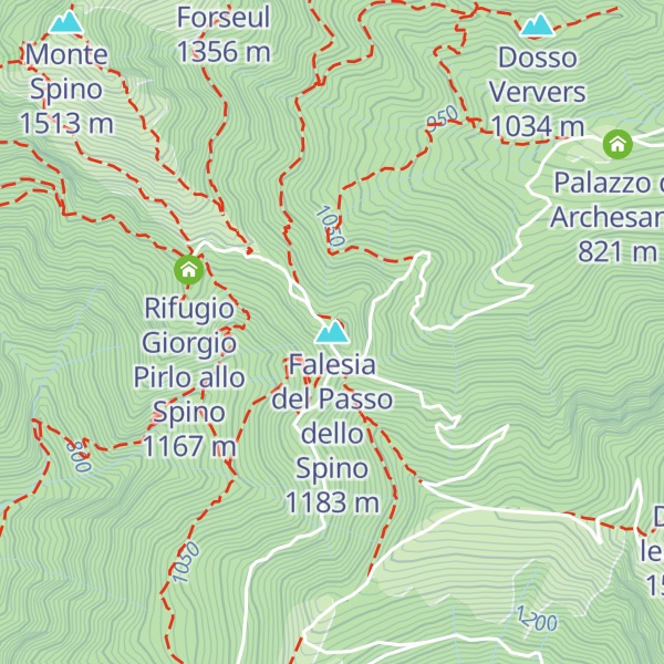 Map of Falesia del Passo dello Spino