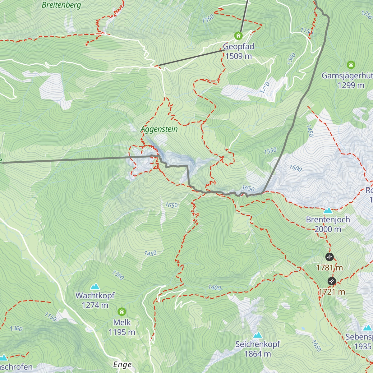 Bad Kissinger Hütte map