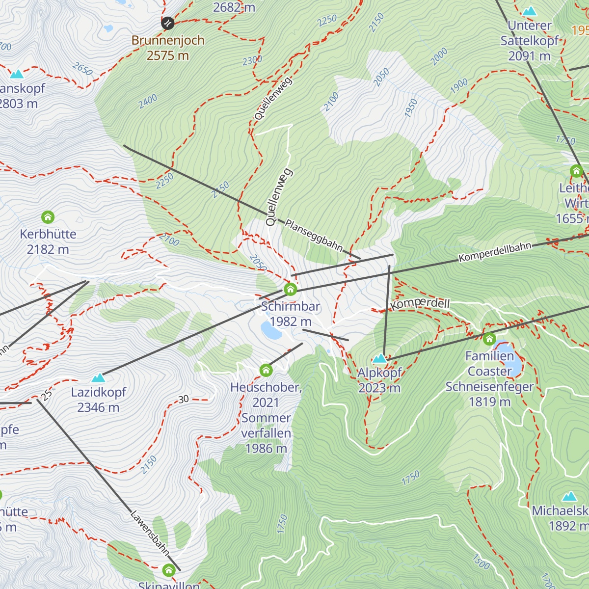 Panoramarestaurant Komperdell map
