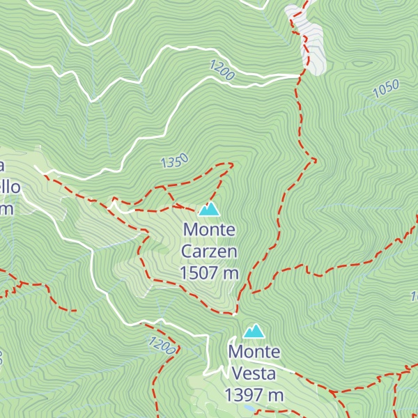 Map of Monte Carzen