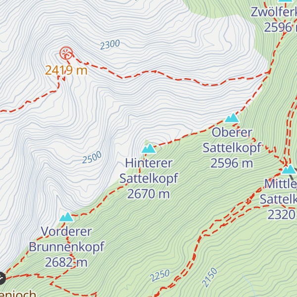 Map of Hinterer Sattelkopf