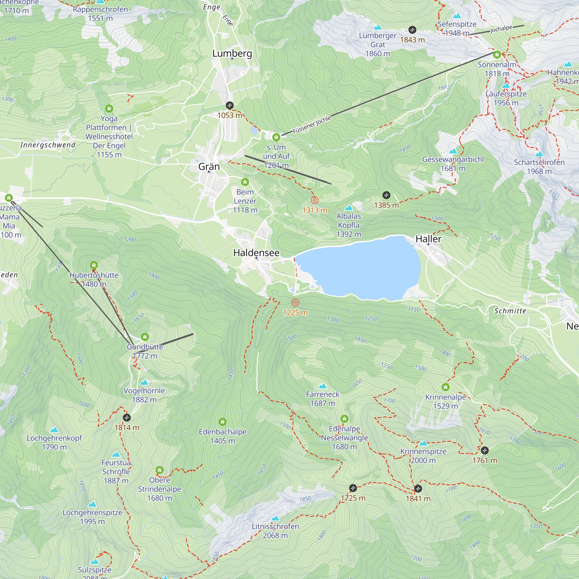Tauscher's Alm map