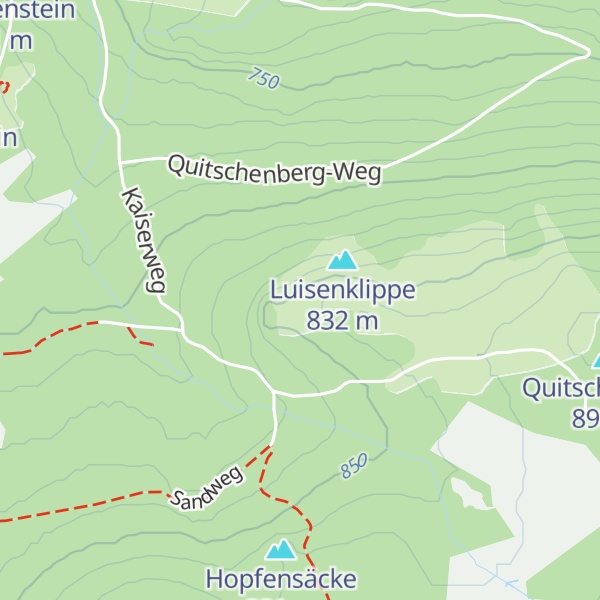 Map of Quitschenberg (Westkuppe)
