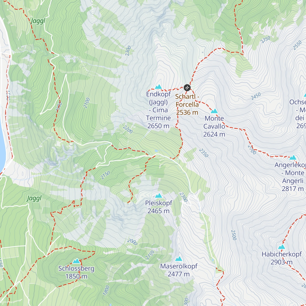 Grauner Alm - Malga di Curon map