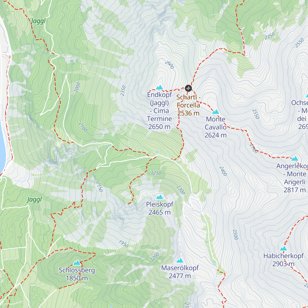 Grauner Alm - Malga di Curon map